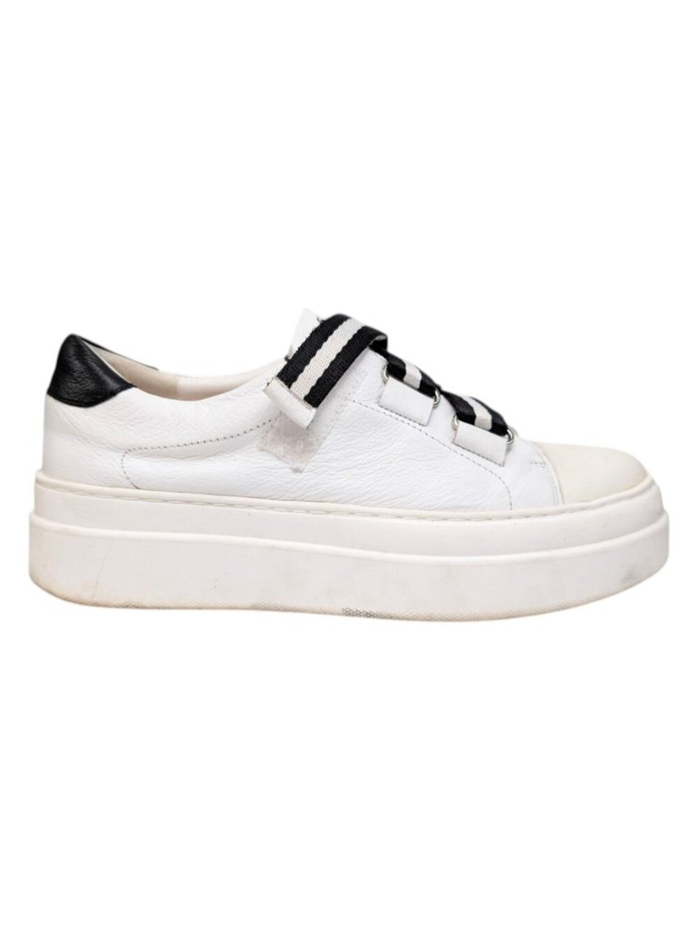 Silent D Alodde Sneakers Womens White Leather 2" Platform Cushioned Shoes Size 8